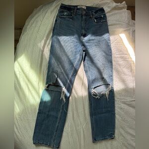 Abercrombie ankle straight ultra high rise jeans